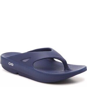 OOFOS Flip Flops M 8 W 10 Blue Original Sandal Recovery Arch Support Cushioned